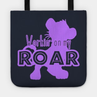 Lion King - Working on my Roar - purple Tote