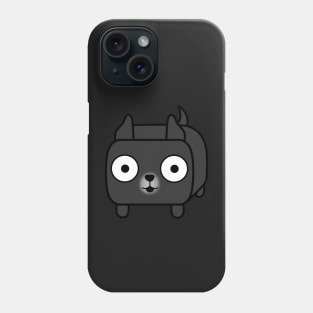 Pit Bull Loaf - Black Pitbull with Cropped Ears Phone Case