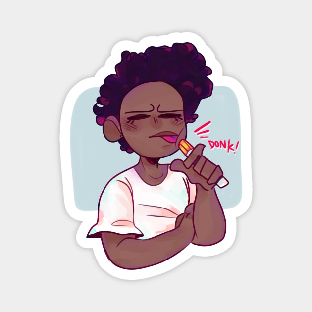 Miles Morales thinking... Magnet by saltycactus