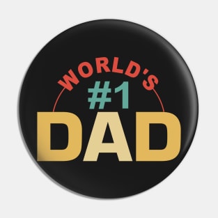 World's #1 Dad gold  , world dad , Pin