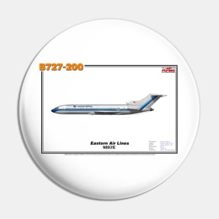 Boeing B727-200 - Eastern Air Lines (Art Print) Pin