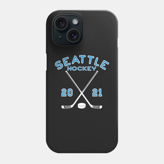 Seattle Hockey Sticks Puck 20 21 First Season Inagural Phone Case by markz66