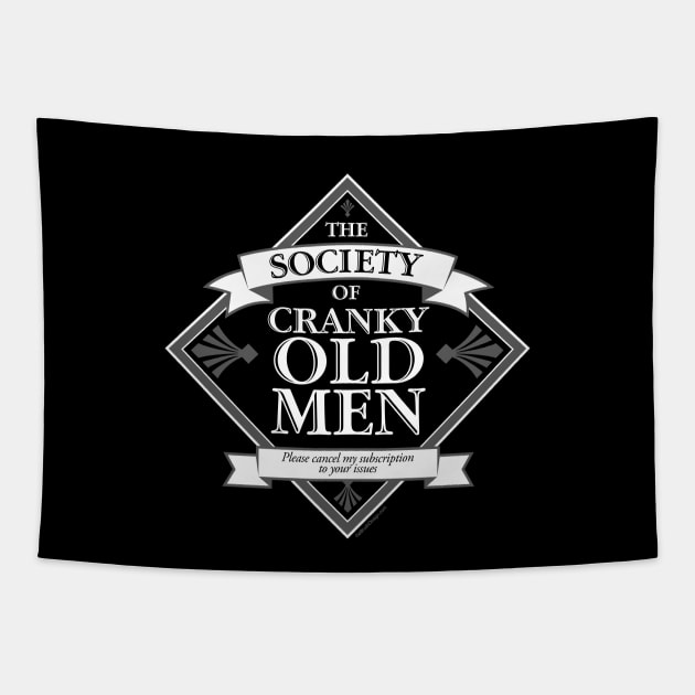 Society of Cranky Old Men Tapestry by eBrushDesign