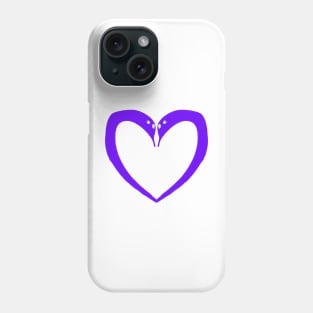 Worm On A String Heart Purple Phone Case