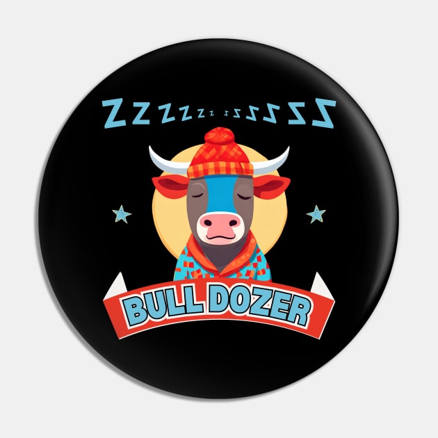 Bull Dozer Pin by Kenny The Bartender's Tee Emporium