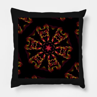 Kaleidoscope Mandala | Fire Flower | Cherie's Art(c)2021 Pillow