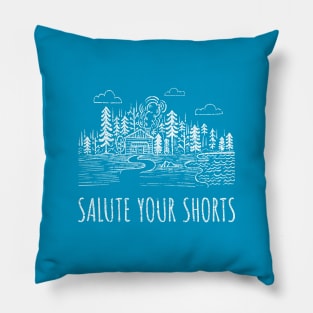 Salute Your Shorts Camp Illustration Pillow