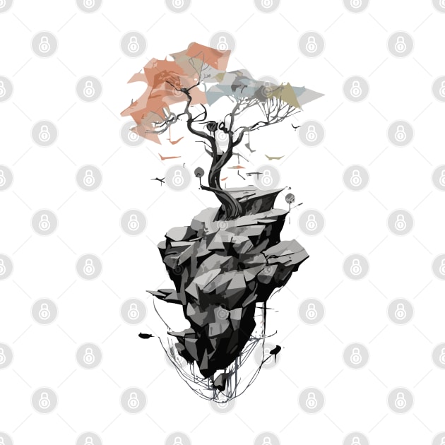 Tree and Stones Minimalist by NerdsbyLeo