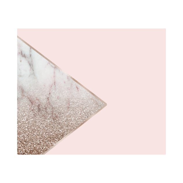 Blush pink geo - hint of rose gold gradient by marbleco