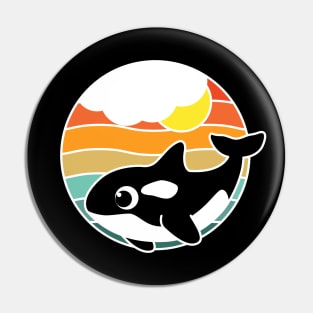 Orca whales lovers design Pin