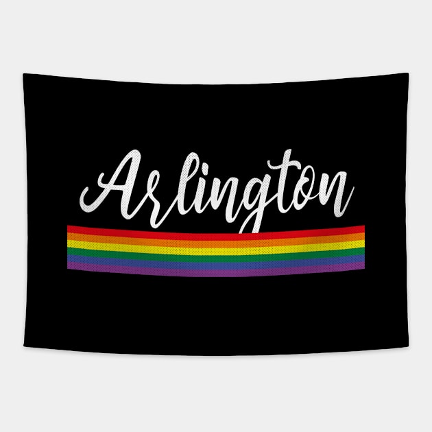 Arlington, Texas - TX Pride Simple Rainbow Tapestry by thepatriotshop