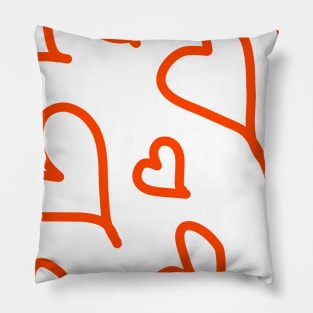 Red heart abstract background art Pillow