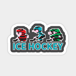 8-bit Ice Hockey Guys for Dark T-Shirts Magnet