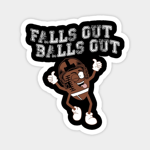 Fall's Out Balls Out Retro Autumn Magnet by Imou designs