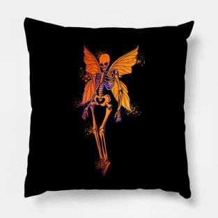 Colorful fairy skeleton with fairy wings - Fairycore Pillow