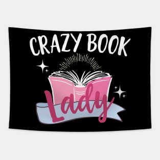Crazy Book Lady Tapestry