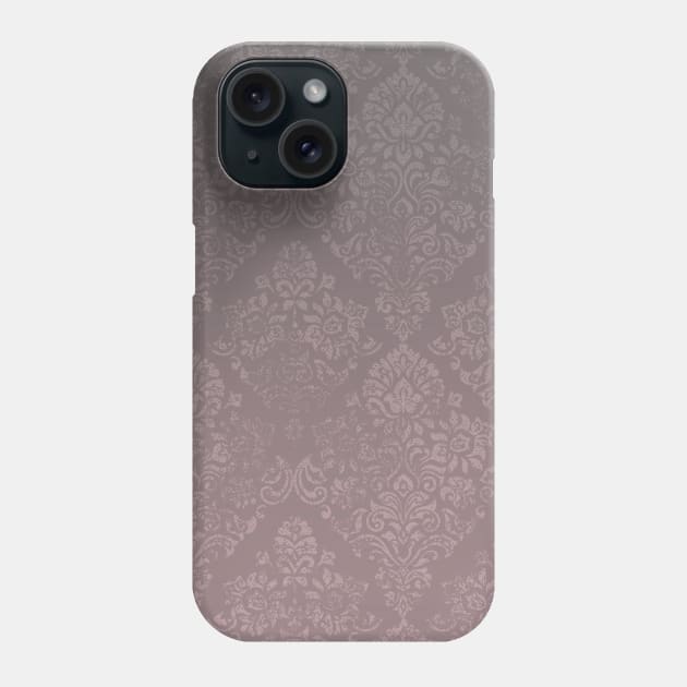 Grey and Pink Distressed Paisley Phone Case by AmliArt