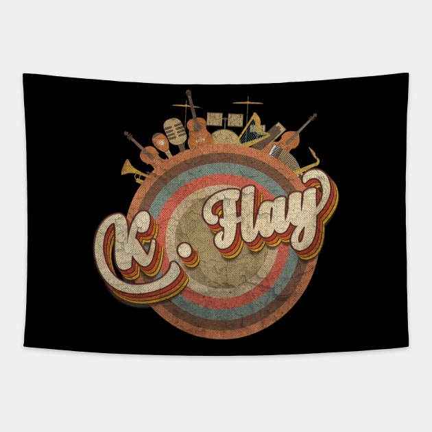 Tshirt Music Designs Vintage Retro - K.Flay Tapestry by kumurkumur