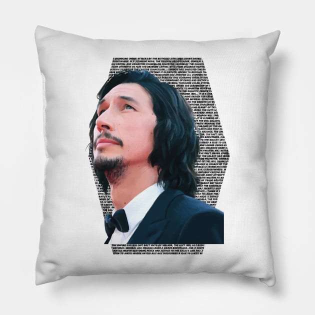 Adam Driver Portrait MTFBWY Pillow by fiatluxillust