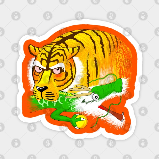 Furio Tigre Magnet by CivicMonsterDesigns