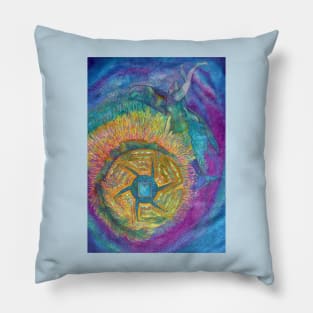 Maya Glyph Cauac Pillow