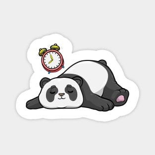 Panda at Sleeping with Alarm clock Magnet