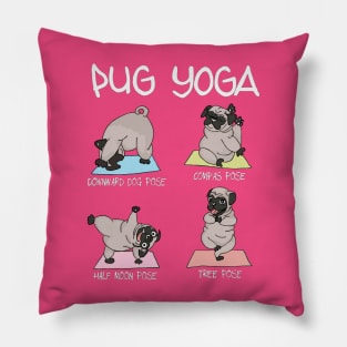 Pug Yoga Pillow