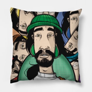 ROYGBIV Asian male character Pillow