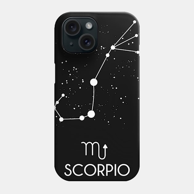 Scorpio Constellation Zodiac Symbol Phone Case by Wolfek246