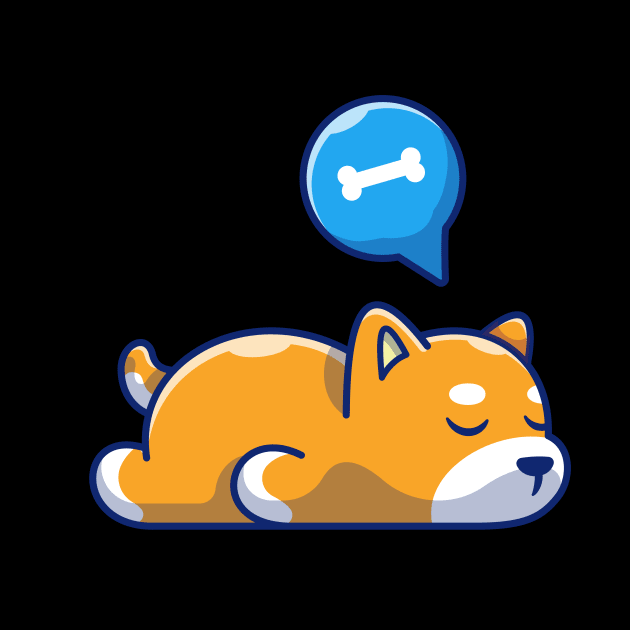 Cute Shiba Inu sleeping cartoon by Catalyst Labs