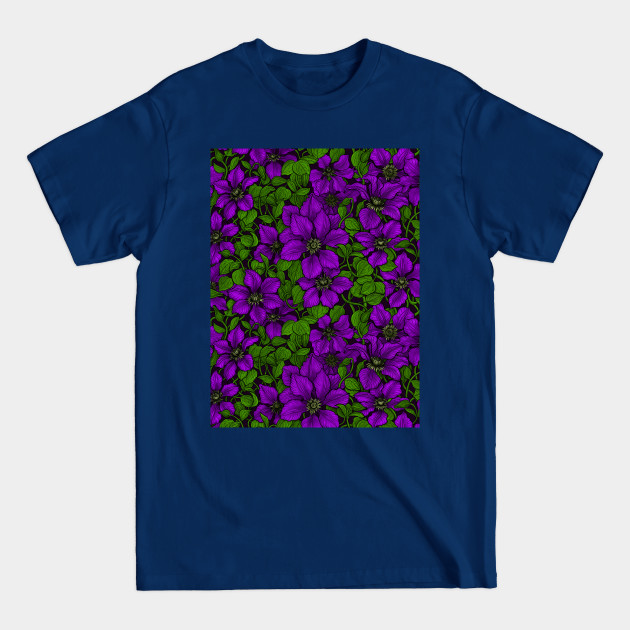 Purple Clematis vine - Flower - T-Shirt