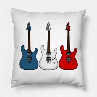 Electric Guitar French Flag Guitarist Musician France Pillow