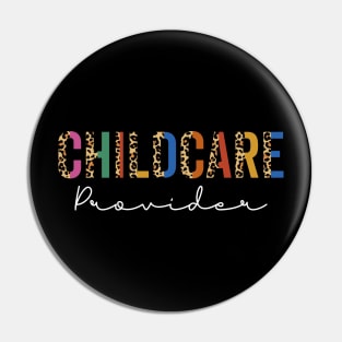 Childcare Provider Cute Leopard Pin