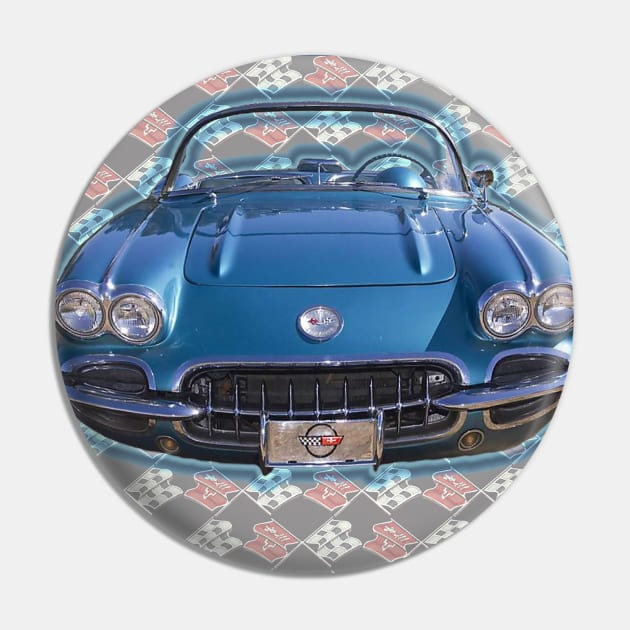 59 Blue Vette Pin by Mobykat