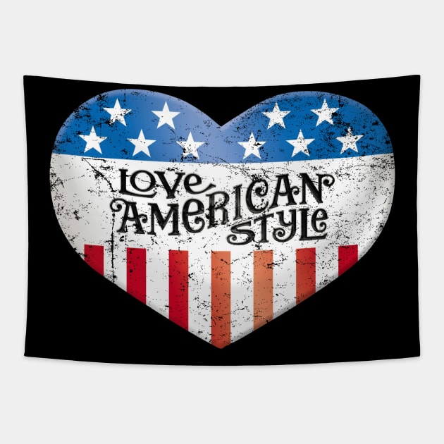 Love American Style Tapestry by MindsparkCreative