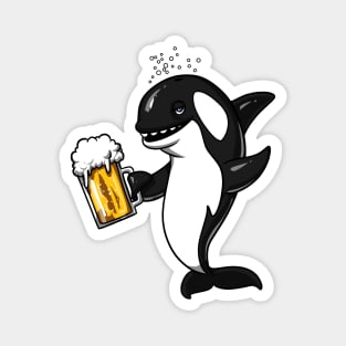 Orca Whale Beer Party Magnet