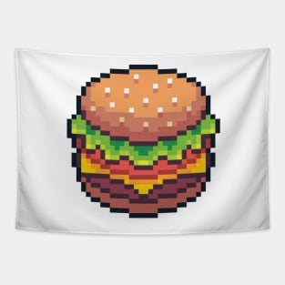 Pixely Burger Tapestry