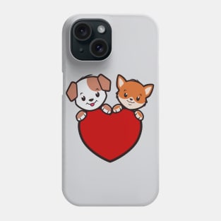 Cute puppy and Kitten Phone Case