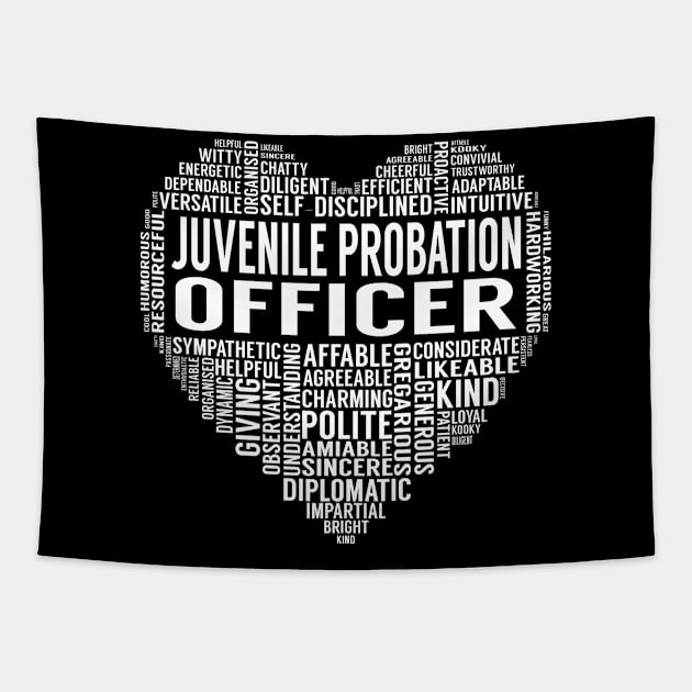 Juvenile Probation Officer Heart Tapestry by LotusTee