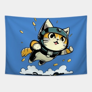 Superhero cat Tapestry