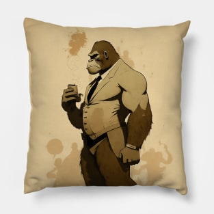 Gorilla In A Suit Pillow