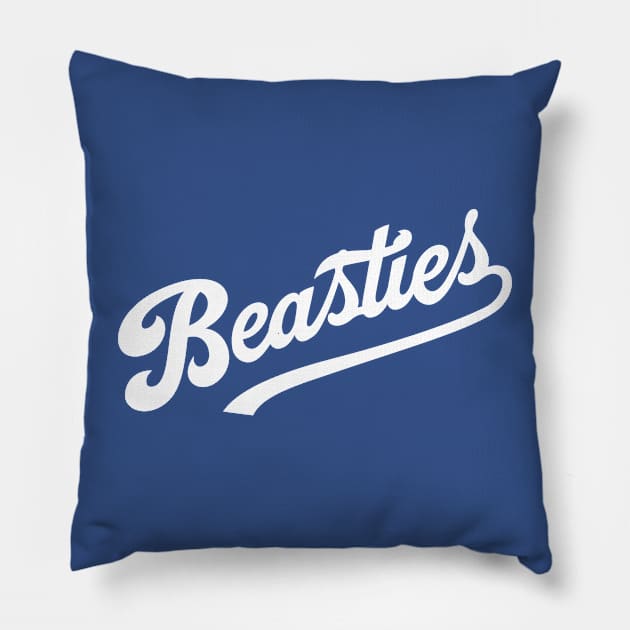 Beasties Brooklyn Dodgers White Pillow by Fresh Fly Threads