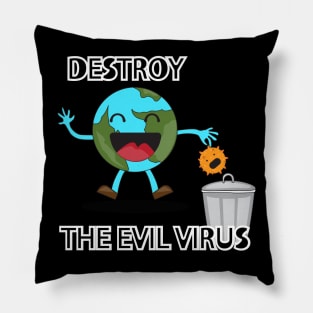 The earth vs coronavirus Pillow