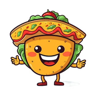 kawaii Taco cehees T-Shirt cute potatofood funny T-Shirt