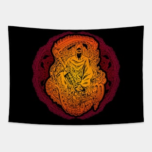 Psychedelic Grim Reaper Tapestry