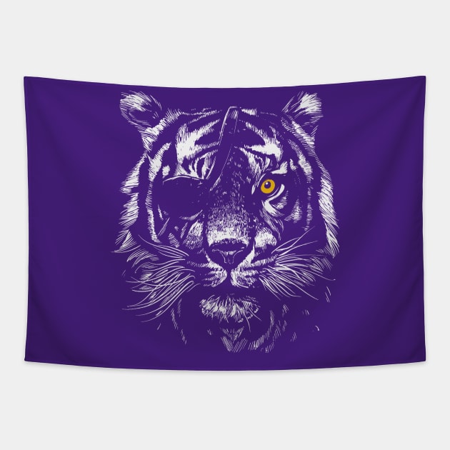 Chinese Bandits Bengal Tiger Pirate Eye Patch Tapestry by SLAG_Creative