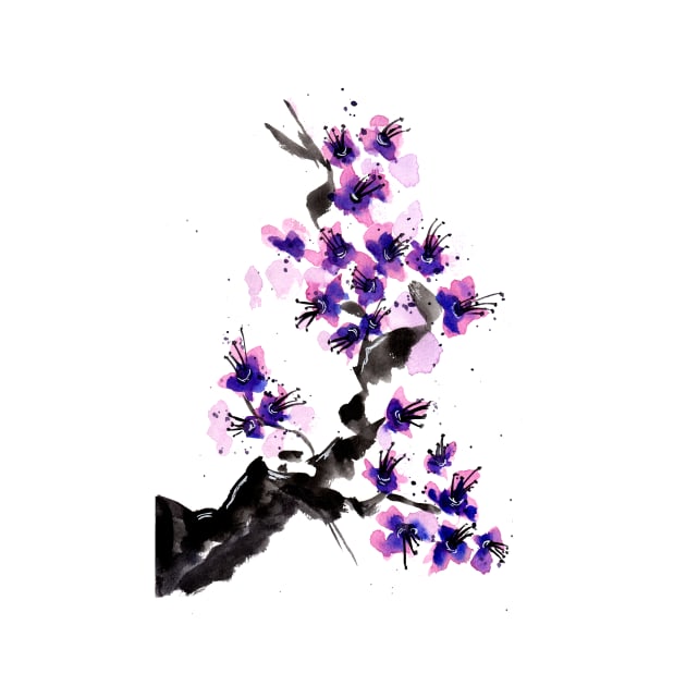 Purple Cherry Blossoms by ZeichenbloQ
