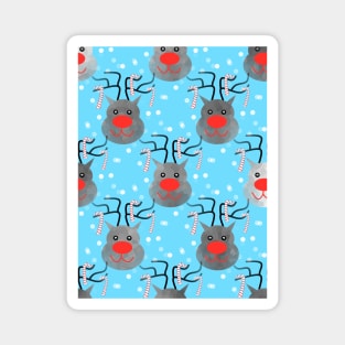 WHITE Christmas Reindeers Magnet