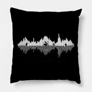 Band on stage sound wave Pillow