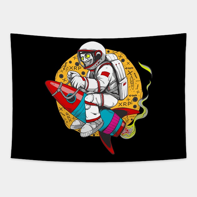 Crypto Astronaut Tapestry by NB-Art